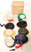 COLLECTION OF VINTAGE 1950S LADIES HATS