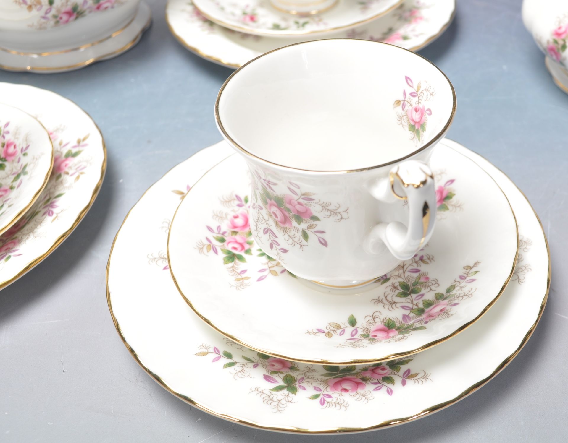 20TH CENTURY ROYAL ALBERT LAVENDER ROSE TEA SERVICE. - Image 2 of 5