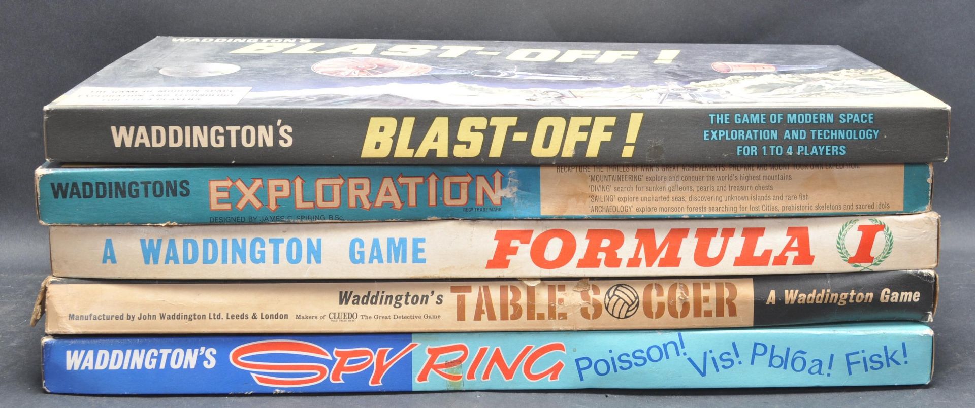 COLLECTION OF VINTAGE 20TH CENTURY BOARDGAMES BY WADDINGTONS