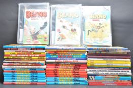LARGE COLLECTION OF BEANO BOOKS INCLUDING 1960S EXAMPLES.