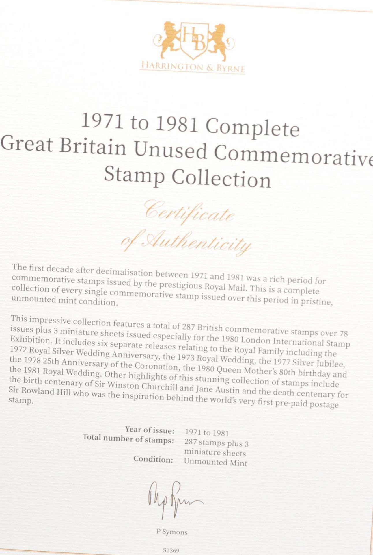 STAMPS - UNUSED DECIMAL COMMEMORATIVES COLLECTION - Image 5 of 14