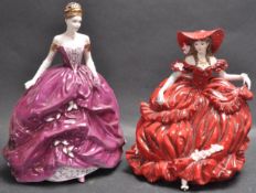 PAIR OF 20TH CENTURY COALPORT LADY FIGURINES.