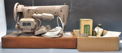 VINTAGE 20TH CENTURY 201K SEWING MACHINE AND EXTRAS