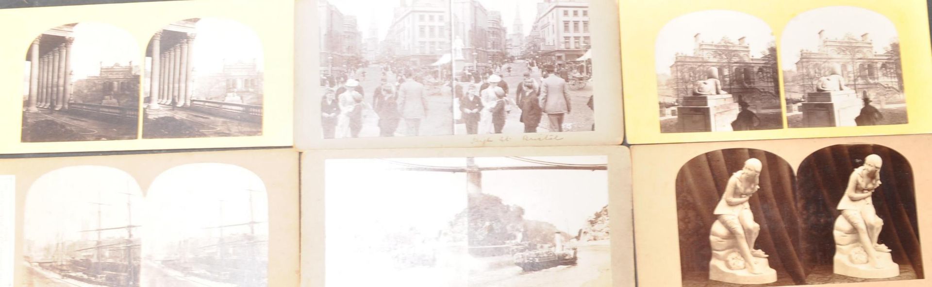 19TH CENTURY VICTORIAN MARQUETRY STEREOSCOPE WITH LOCAL INTEREST SLIDES. - Image 7 of 7