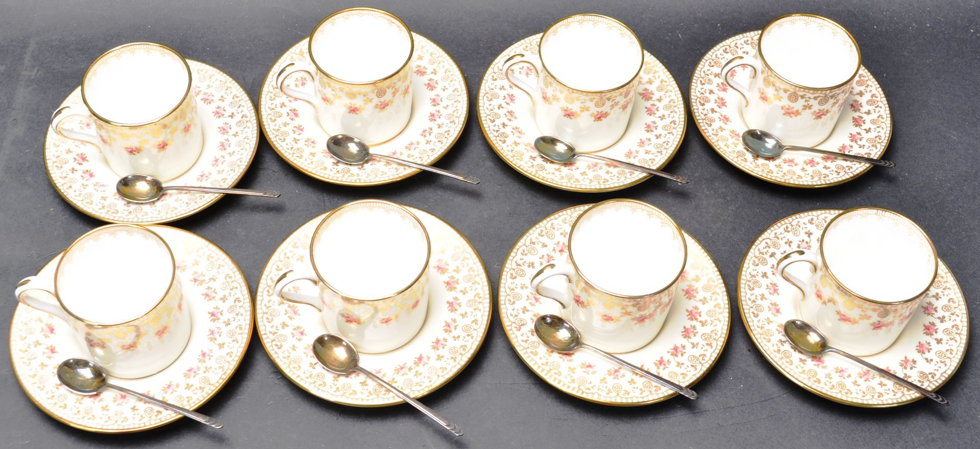 1930S ART DECO WEDGWOOD COFFEE AND SILVER SPOON SET - Image 7 of 8