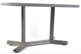 CONTEMPORARY INDUSTRIAL METAL FRAMED DINING TABLE