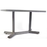 CONTEMPORARY INDUSTRIAL METAL FRAMED DINING TABLE