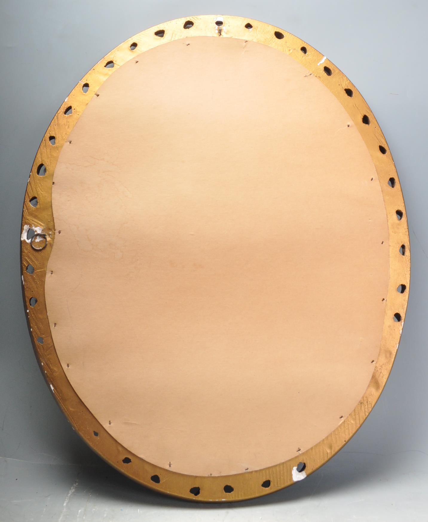 CONTEMPORARY GILT WALL MIRROR OF OVAL FORM - Image 3 of 4