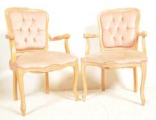 PAIR OF 20TH CENTURY FRENCH FAUTEUIL ARMCHAIRS