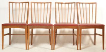 20TH CENTURY DANISH INSPIRED TEAK WOOD FRAME DINING CHAIRS