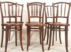 GROUP OF SIX 1920’S MICHAEL THONET CAFE BISTRO CHAIRS