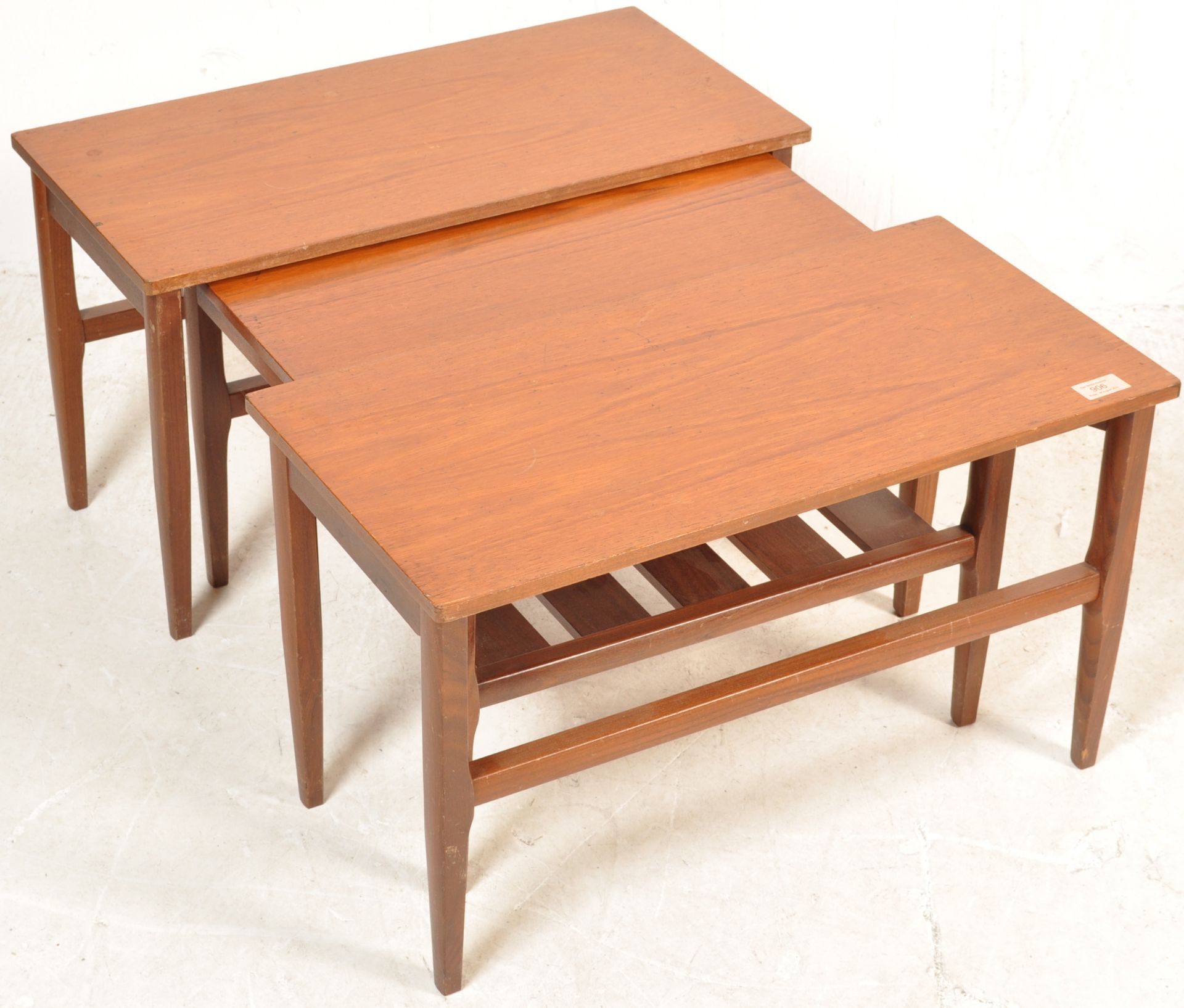 20TH CENTURY DANISH INSPIRED NEST OF TABLES - Image 2 of 7