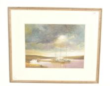 GLYN HEARD - STORM CLOUDS UPHILL - VINTAGE 20TH CENTURY OIL ON CANVAS PAINTING