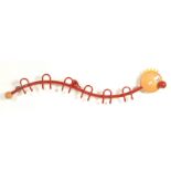 CONTEMPRORAY CHILDS SCHOOL / BEDROOM COAT RACK IN THE FORM OF A CATERPILLAR