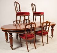 VICTORIAN 19TH CENTURY MAHOGANY EXTENDING TABLE & CHAIRS
