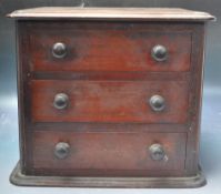 19TH CENTURY VICTORIAN MAHOGANY DESK TOP DRAWERS / CABINET