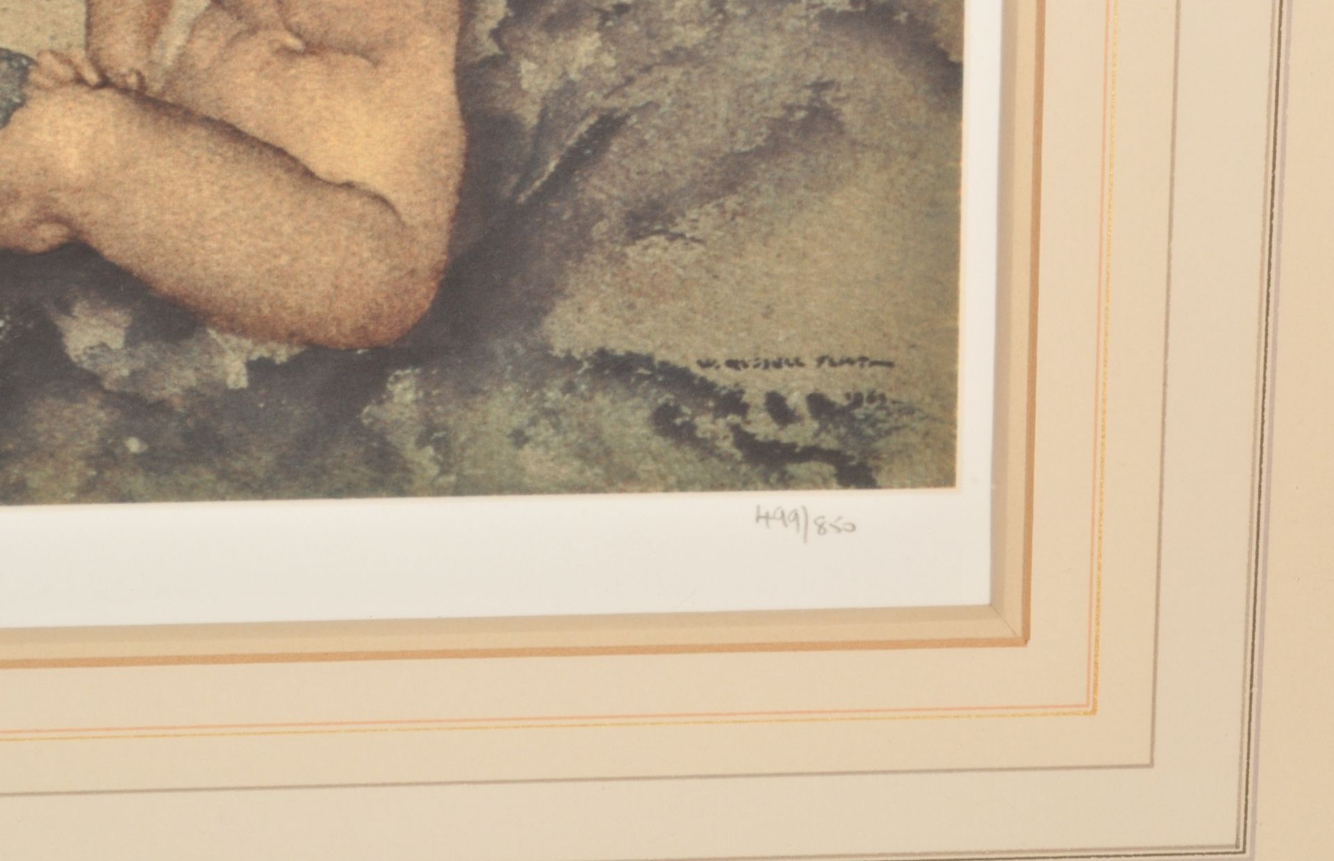 WILLIAM RUSSELL FLINT PAINTING PRINT DEPICTING A NUDE STUDY. - Bild 5 aus 6