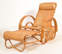 AFTER FRANCO ALBINI BAMBOO AND CANE ARMCHAIR / LOUNGER