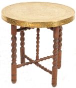 20TH CENTURY BRASS TOP BENARES TABLE / OCCASIONAL TABLE