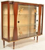 RETRO VINTAGE MID 20TH CENTURY MELAMINE CHINA DISPLAY CABINET VITRINE