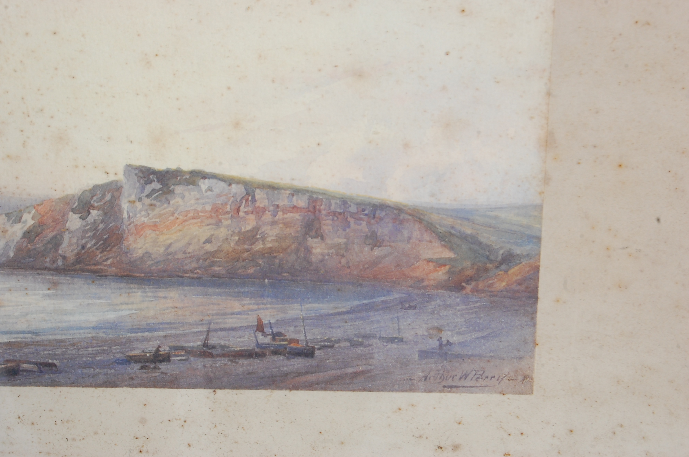 DEVON BAY AND CLIFF PAINTING BY ARTHUR W PERRY - Image 3 of 6