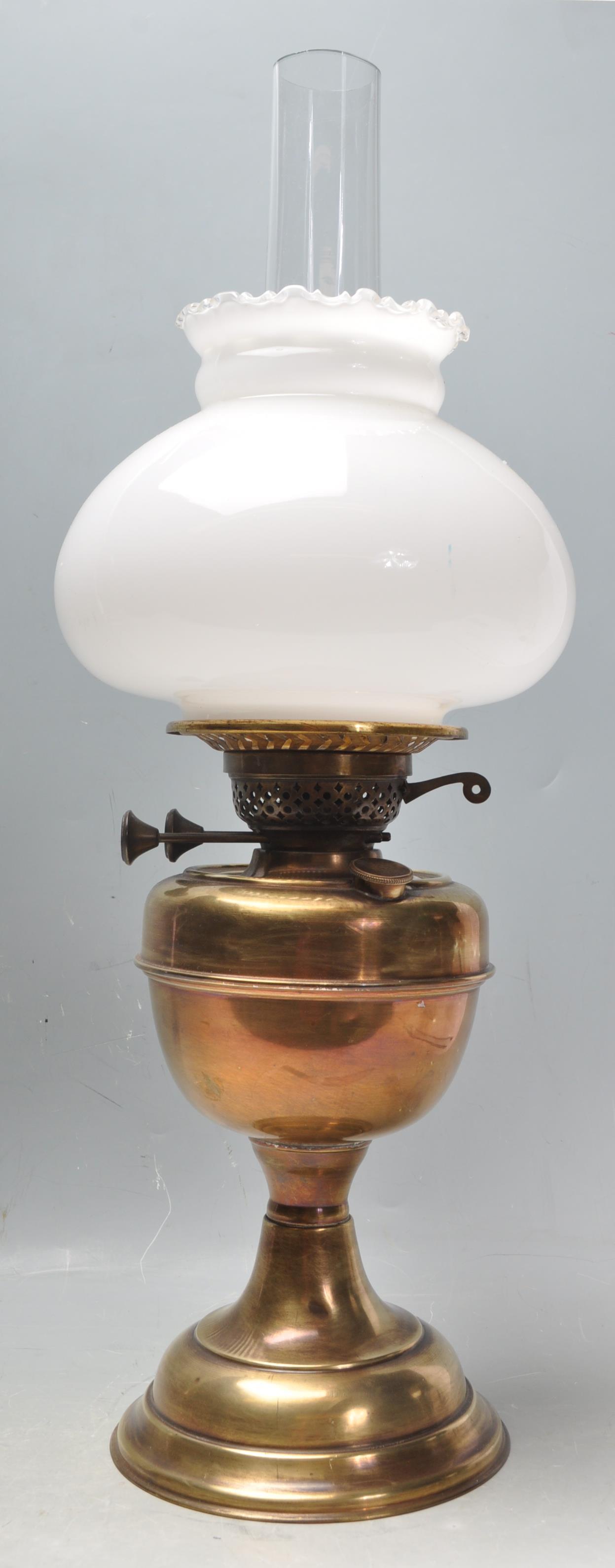 20TH CENTURY BRASS OIL LAMP