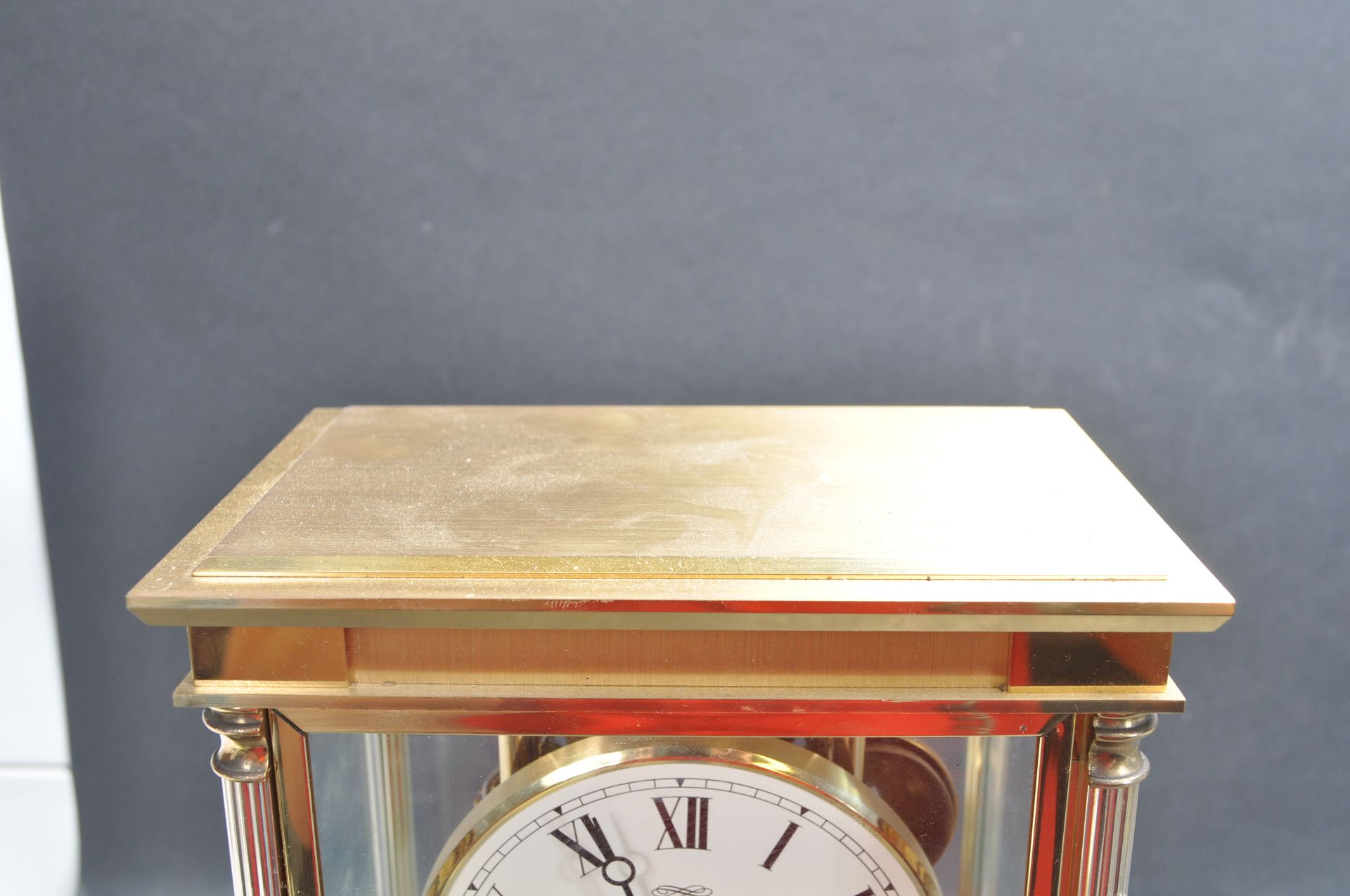 LARGE 20TH CENTURY SEWILLS BRASS CARRIAGE CLOCK. - Image 6 of 7