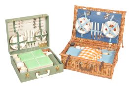 MID CENTURY SIRRAM PICNIC HAMPER & BREXTON HAMPER