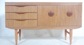 1970S TEAK WOOD MELAMINE SIDEBOARD CREDENZA