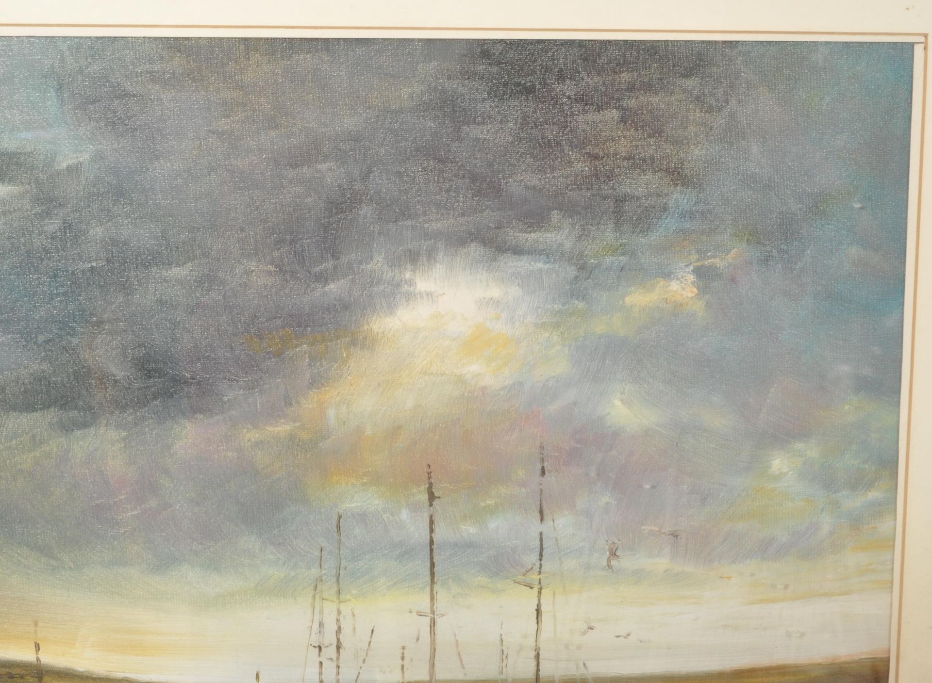 GLYN HEARD - STORM CLOUDS UPHILL - VINTAGE 20TH CENTURY OIL ON CANVAS PAINTING - Image 5 of 6