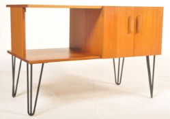 A vintage retro mid 20th century circa 1960’s teak wood Danish inspired TV unit / Hi-Fi