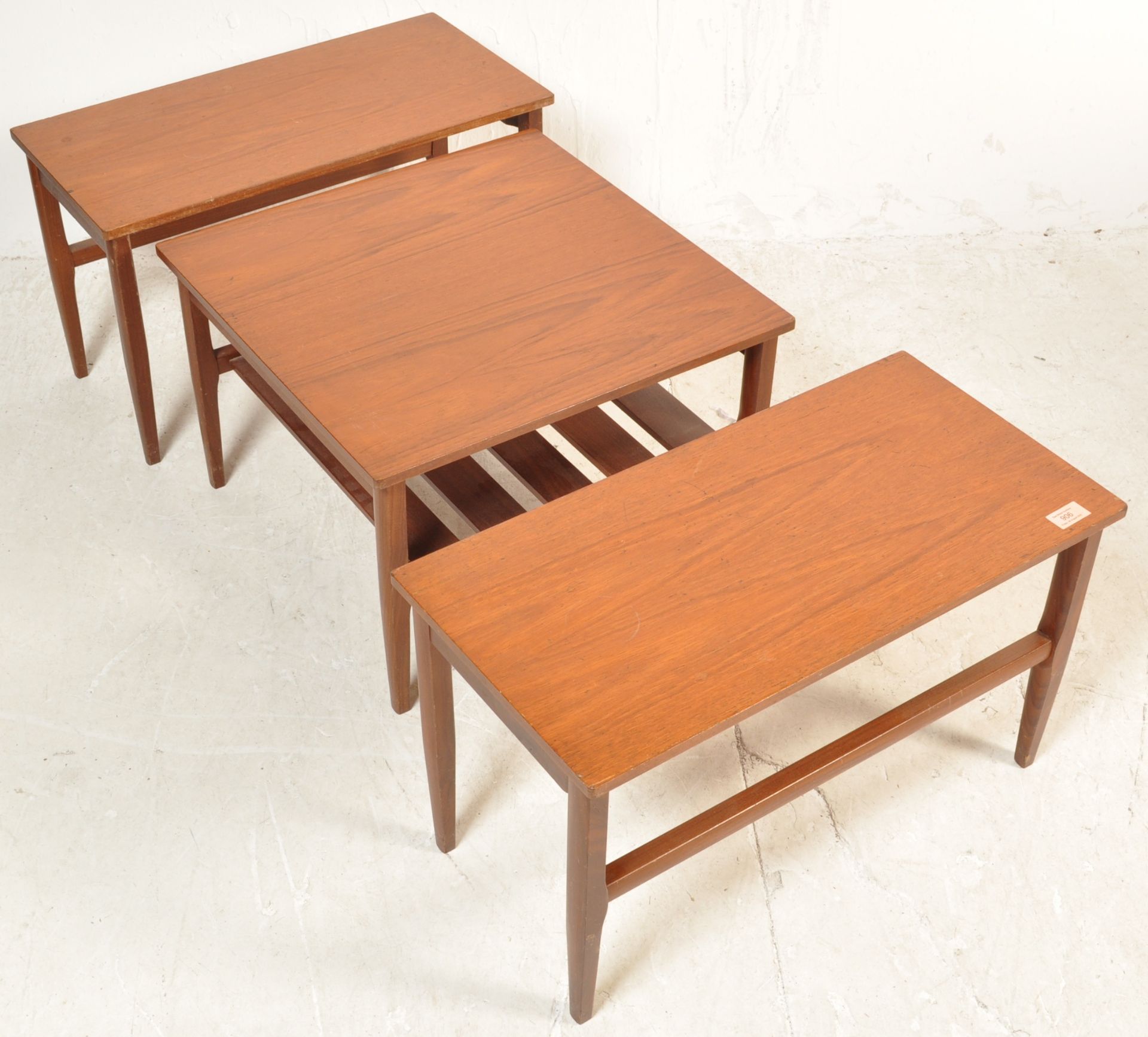 20TH CENTURY DANISH INSPIRED NEST OF TABLES - Image 3 of 7