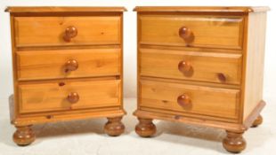 PAIR OF VINTAGE 20TH CENTURY PINE BEDSIDE CABINETS