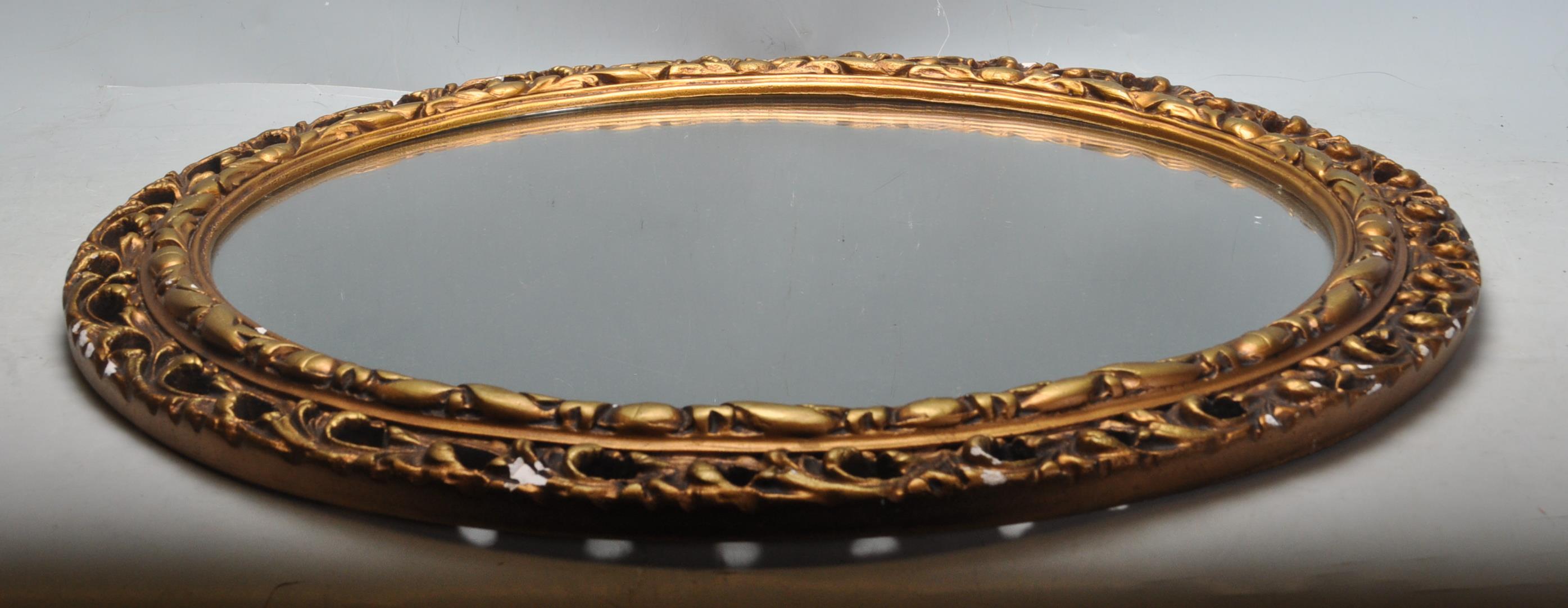 CONTEMPORARY GILT WALL MIRROR OF OVAL FORM - Image 4 of 4