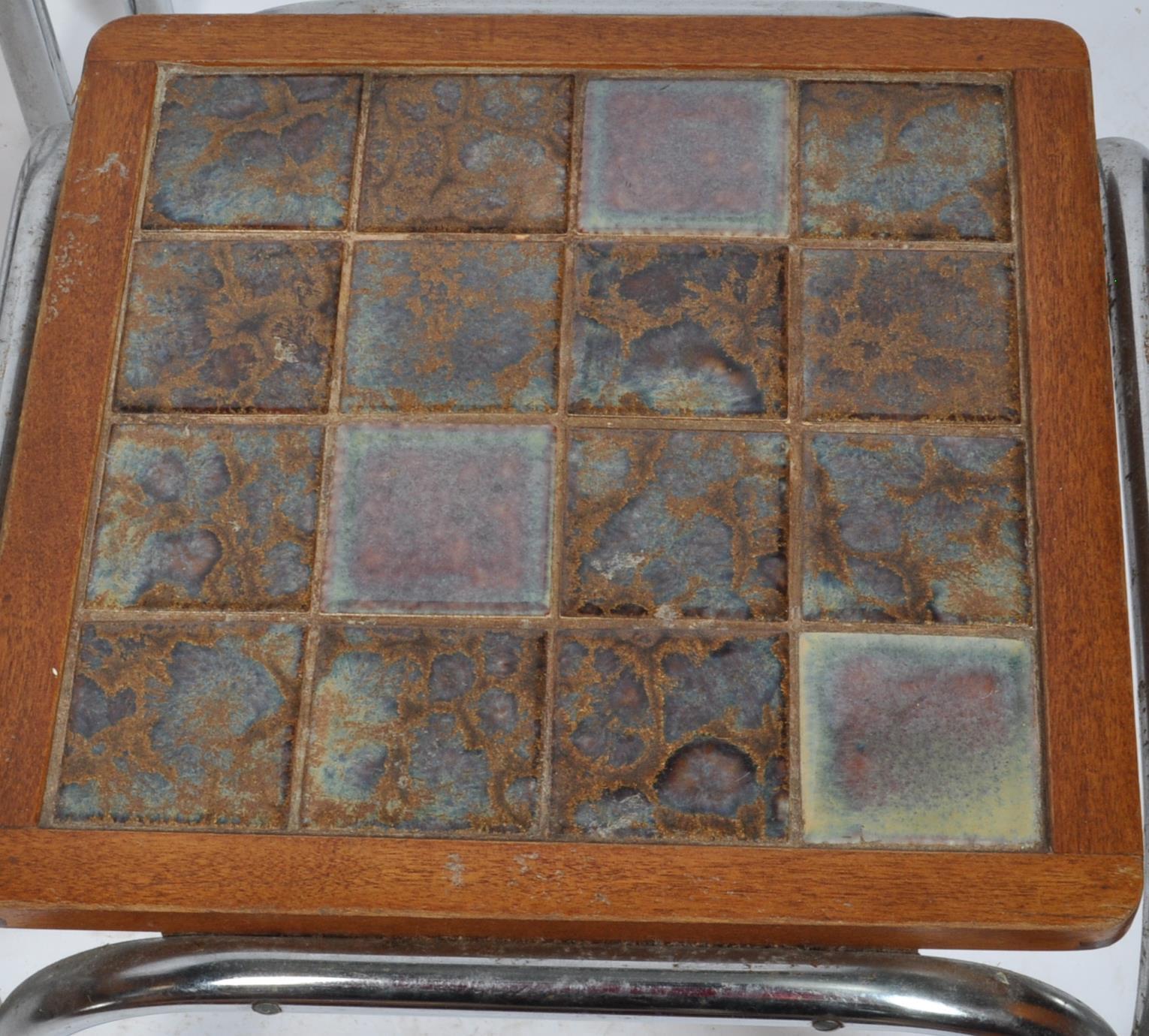 VINTAGE 20TH CENTURY TILE TOP NEST OF TABLES BY MEREDEW - Image 3 of 4