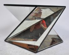 CONTEMPORARY VINTAGE STYLE MIRROR GLASS Z-SHAPED COFFEE TABLE