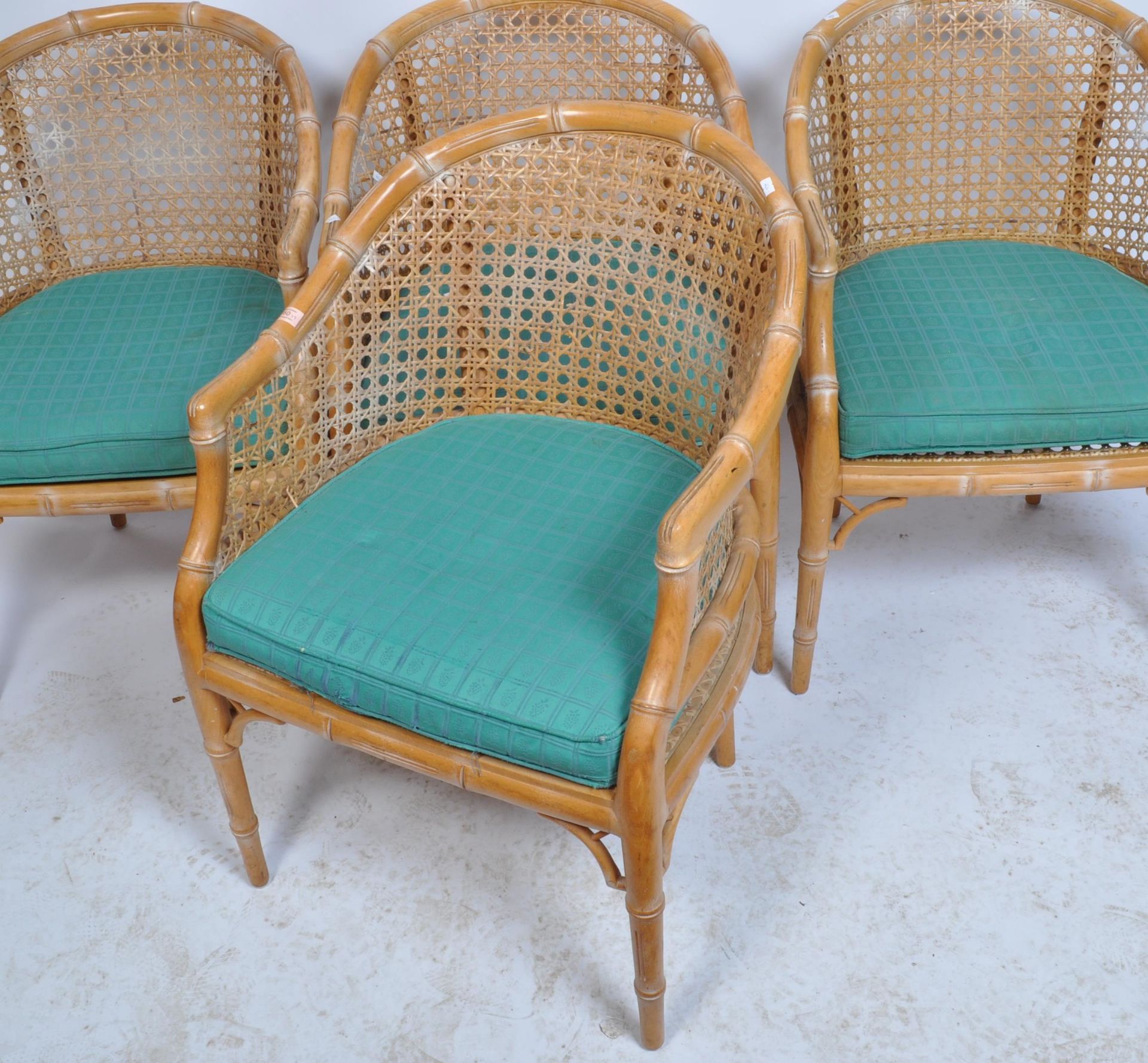 GIORGETTI MANNER RETRO VINTAGE CIRCA 1970S BAMBOO DINING CHAIRS - Image 2 of 5