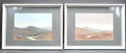 PAIR OF EARLY 20TH CENTURY HERBERT TOMLINSON LANDSCAPE WATERCOLOUR PAINTINGS.