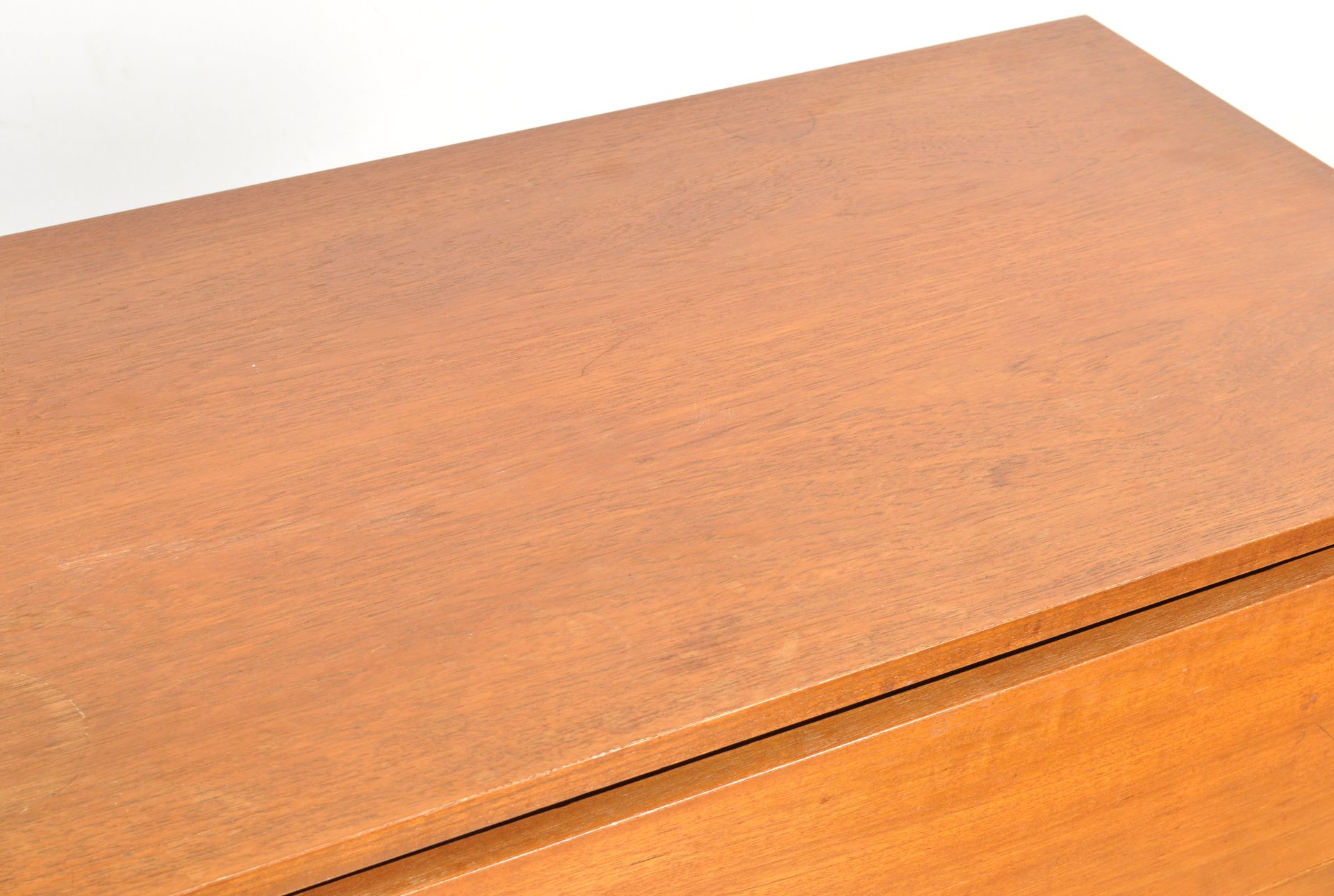 VINTAGE 20TH CENTURY AVALON TEAK VENEER PEDESTAL CHEST OF DRAWERS - Image 3 of 6