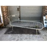 EARLY 20TH CENTURY 1920'S FRENCH TUBULAR METAL SINGLE BED