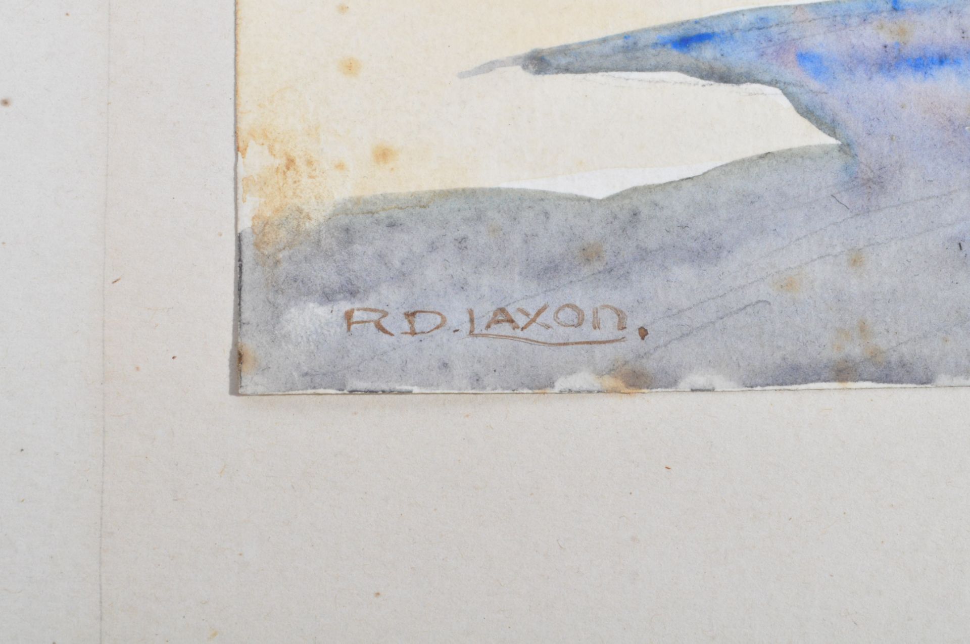 R.D. LAXON 1880 - 1969 WATERCOLOUR SCENE OF ST' MARKS SQUARE - Bild 5 aus 6