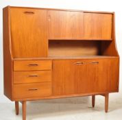 1970'S TEAK WOOD HIGHBOARD / SIDEBOARD CREDENZA BY JENTIQUE