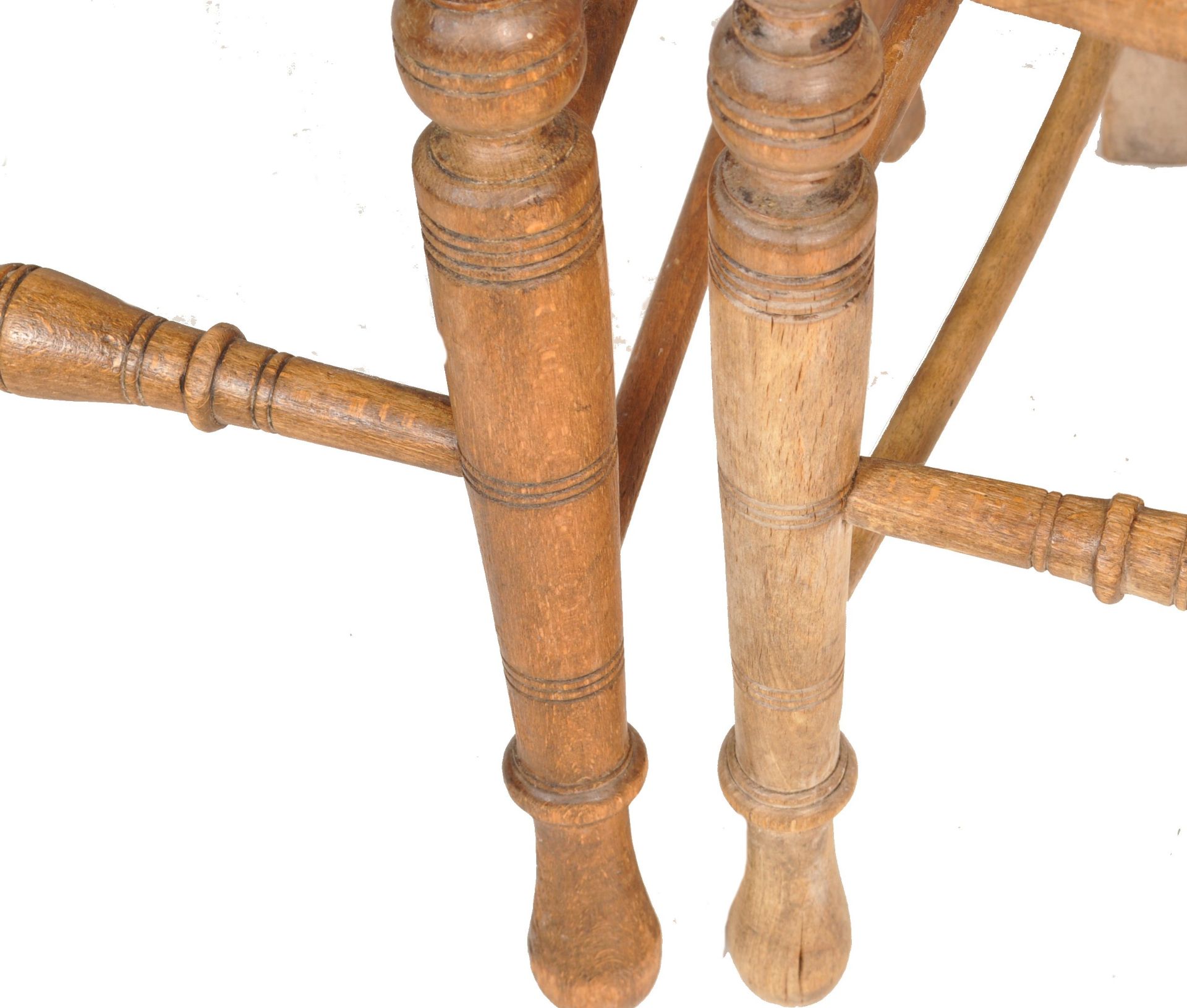 MATCHING SET OF FOUR EDWARDIAN OAK DINING CHAIRS - Image 6 of 8