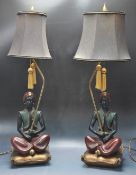 20TH CENTURY BLACKAMOOR TABLE LAMPS