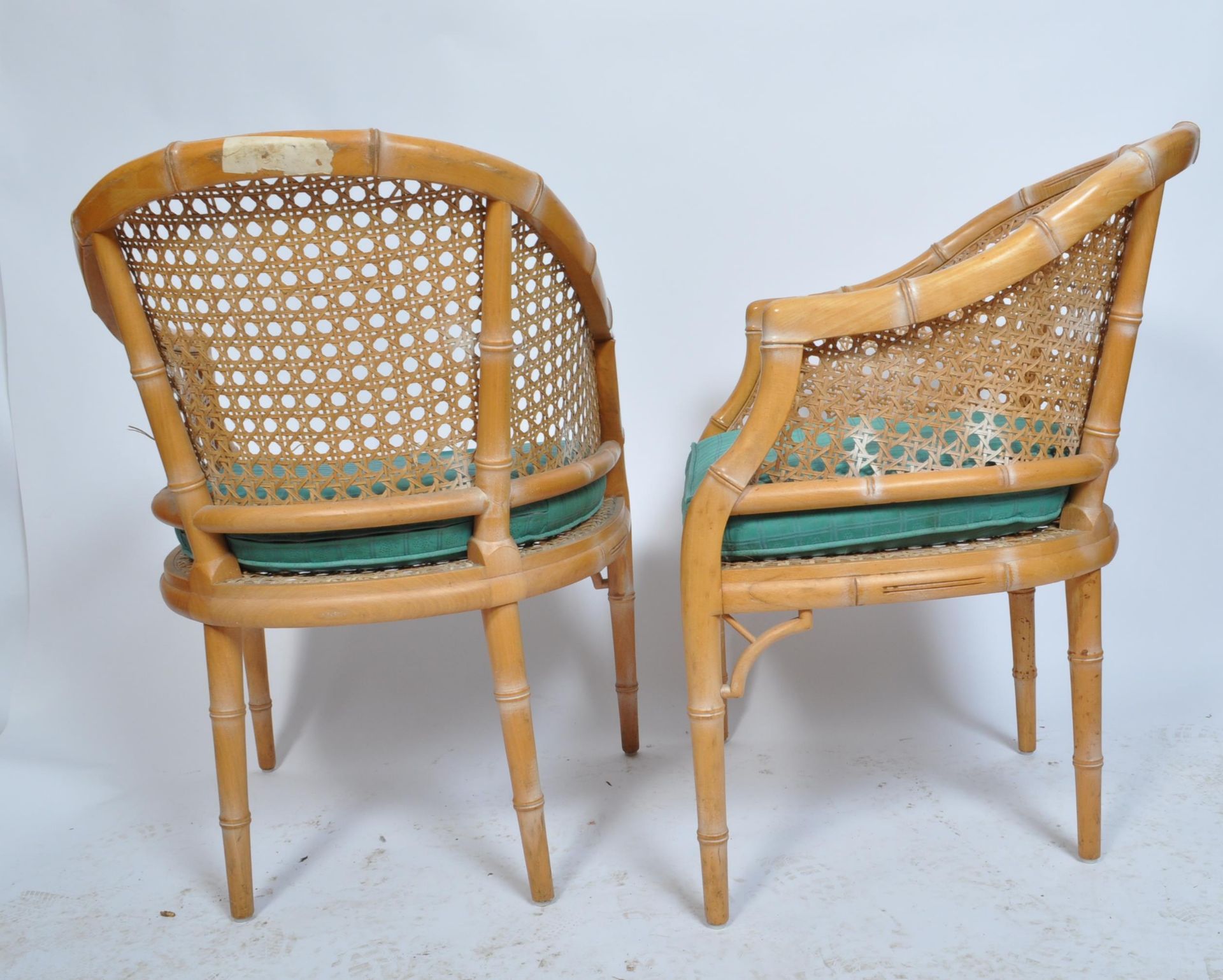 GIORGETTI MANNER RETRO VINTAGE CIRCA 1970S BAMBOO DINING CHAIRS - Image 5 of 5