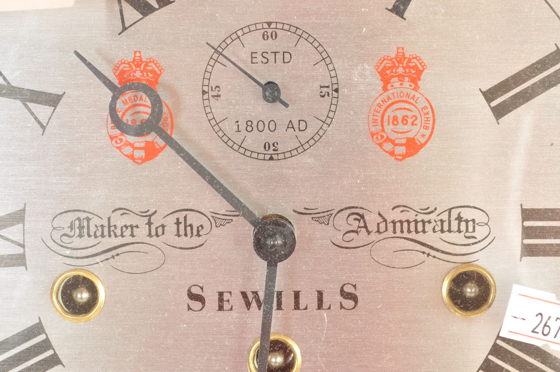 20TH CENTURY REPRODUCTION ADMIRALTY WALL CLOCK SIGNED SEWILLS OF LIVERPOOL. - Image 5 of 5