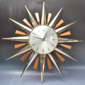 1970'S RETRO METAMEC SUNBURST CLOCK.