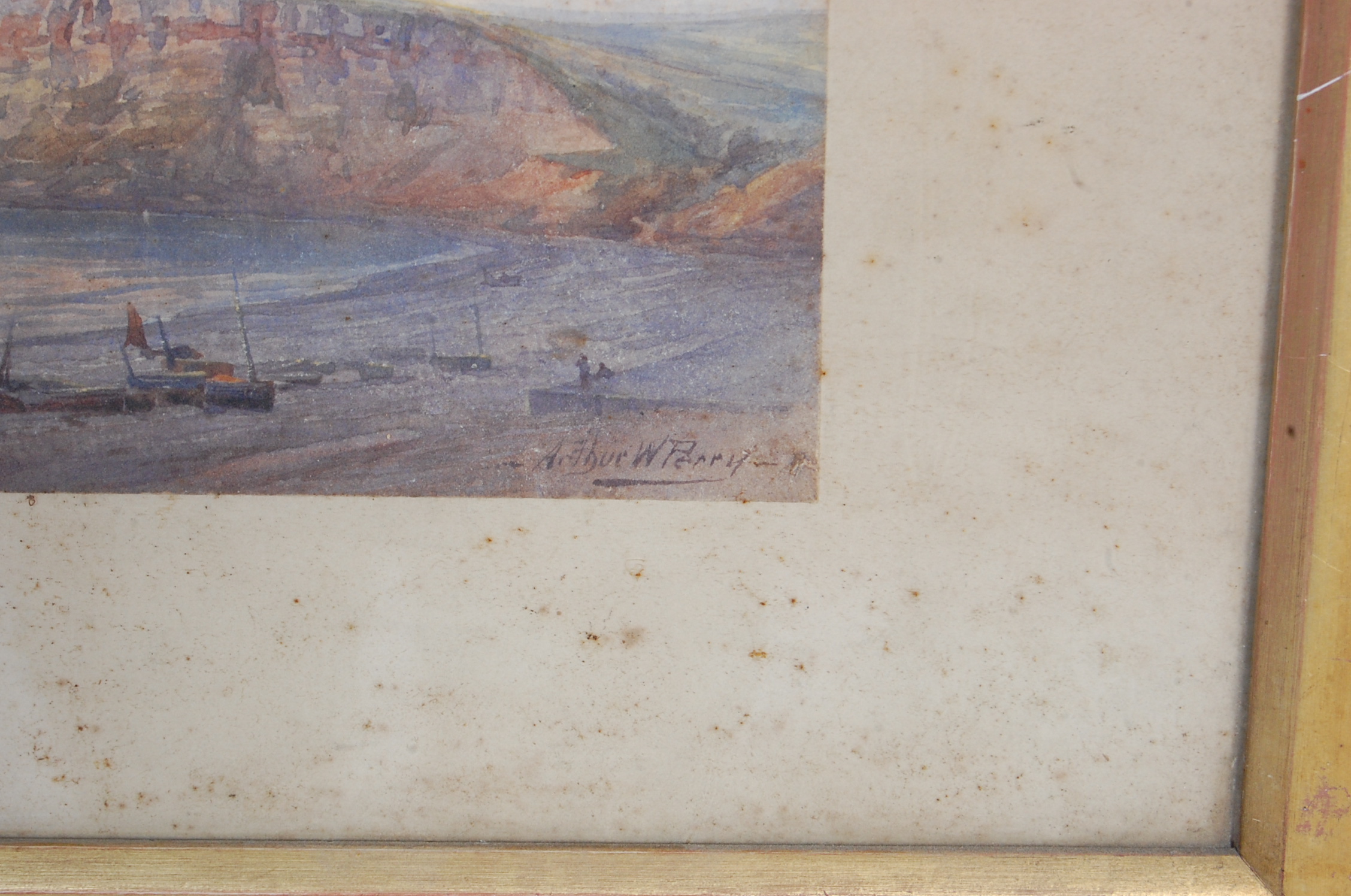 DEVON BAY AND CLIFF PAINTING BY ARTHUR W PERRY - Image 5 of 6