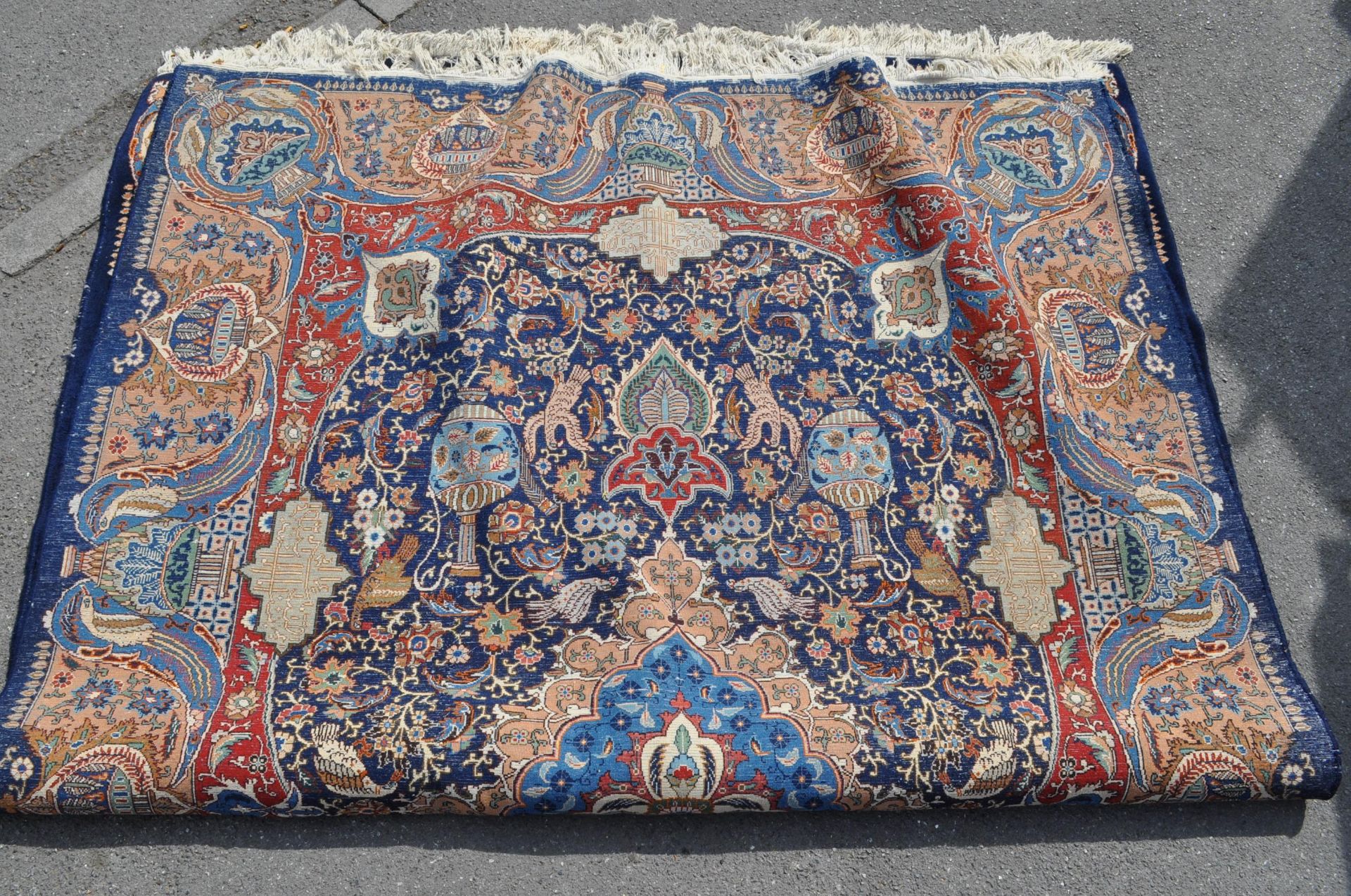 20TH CENTURY PERSIAN ISLAMIC KASHMAR CARPET RUG - Bild 8 aus 8