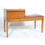 MID 20TH CENTURY TEAK WOOD TELEPHONE TABLE / SEAT